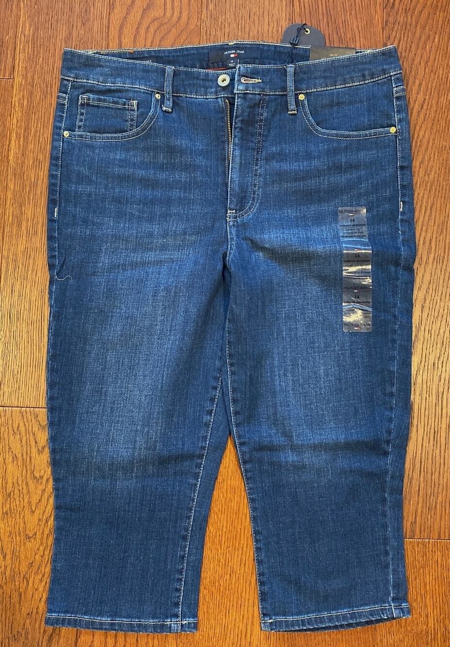 Tommy Hilfiger Womens Tribeca Skimmer Jeans Size 14 Cropped Stretch Denim
